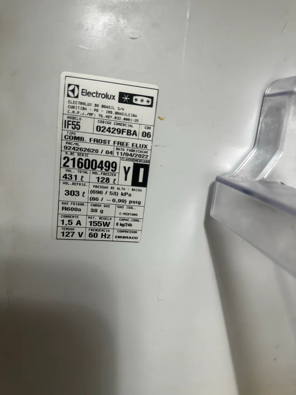 Geladeira Eletrolux (necessário ajuste no motor) - Foto 6