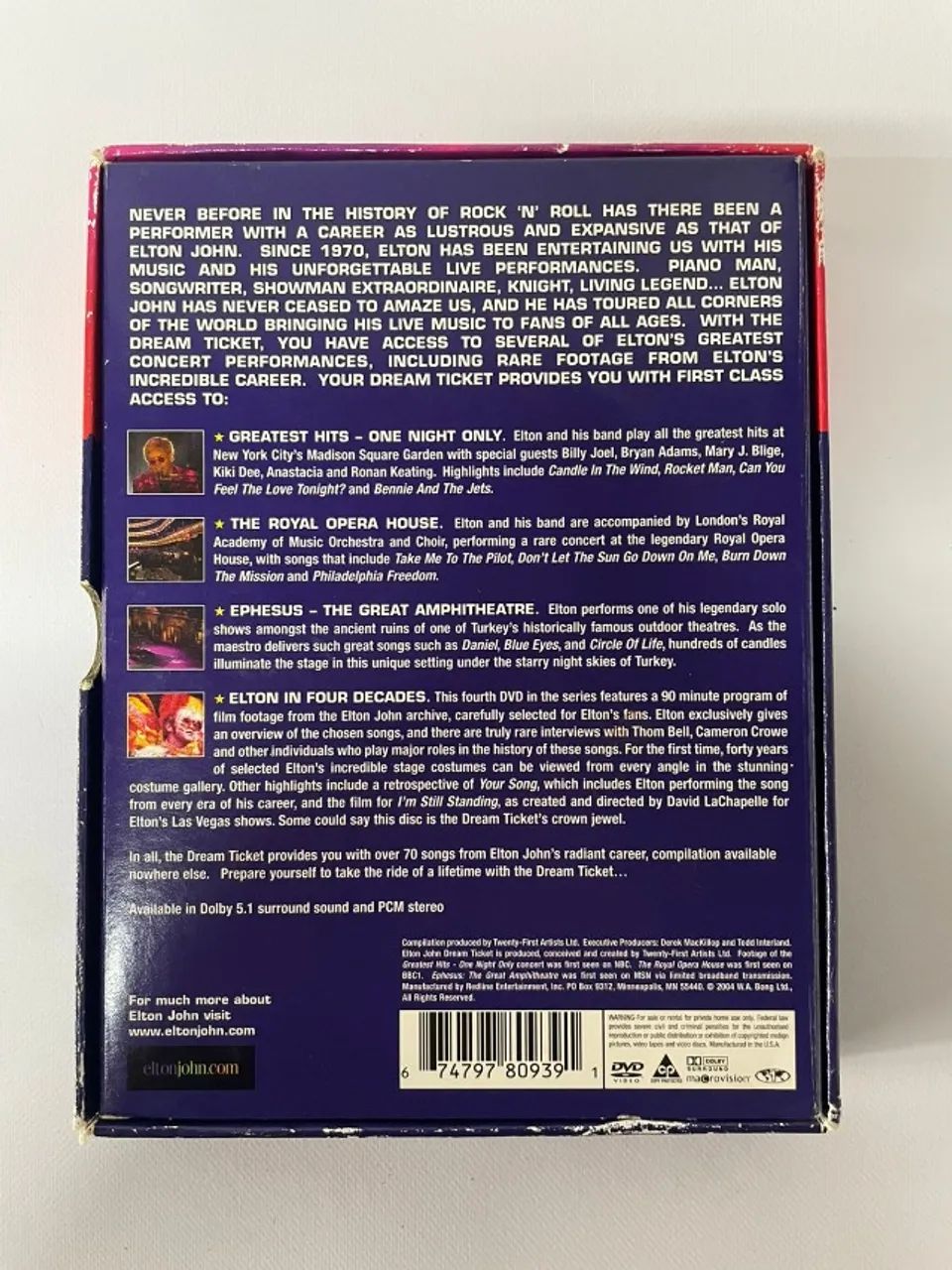 Dvd Elton John Dream Ticket (box Set 4 Dvds) Raridade Edição - Foto 2