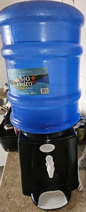 Superior para água mineral c/ cuba de barro, já com vasilhame de 20L incluso