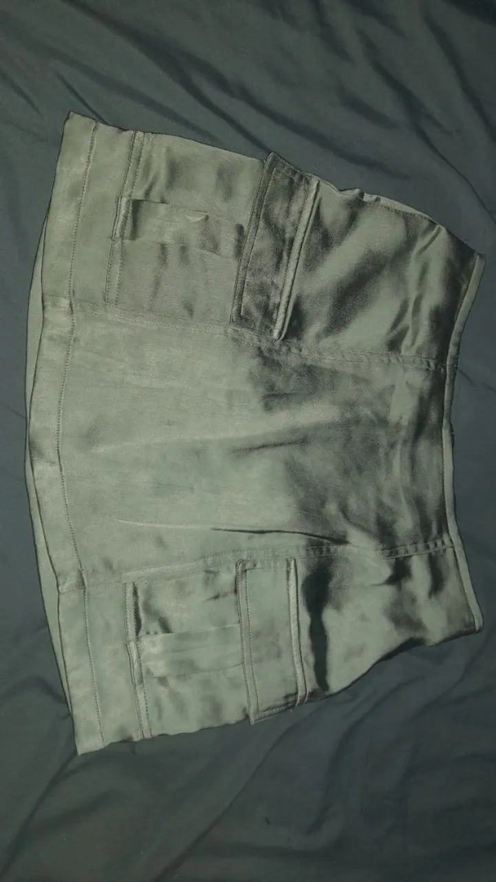 Short Saia Verde água, de seda
