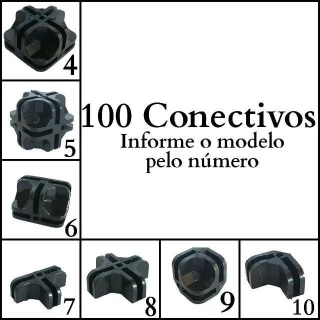 100 Conectivos Conector Para Balcão De Vidro E Aramado  - Foto 3