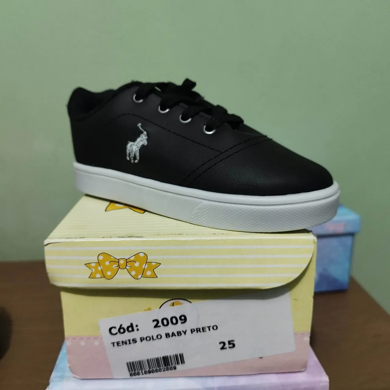 Tenis Polo Baby Preto - Nº 25