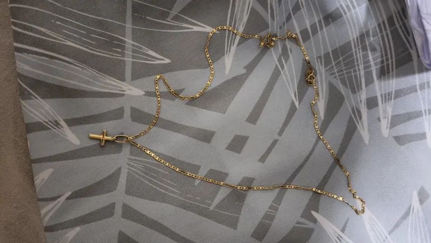 Cordão de Ouro com Pingente de Cruz - Foto 4