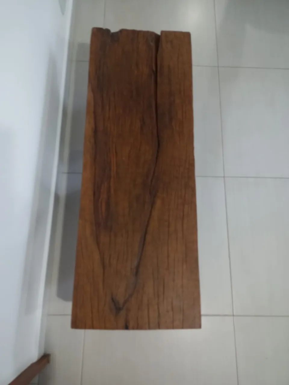 mesa de centro ou de canto de madeira maciça com base de mdf - Foto 5
