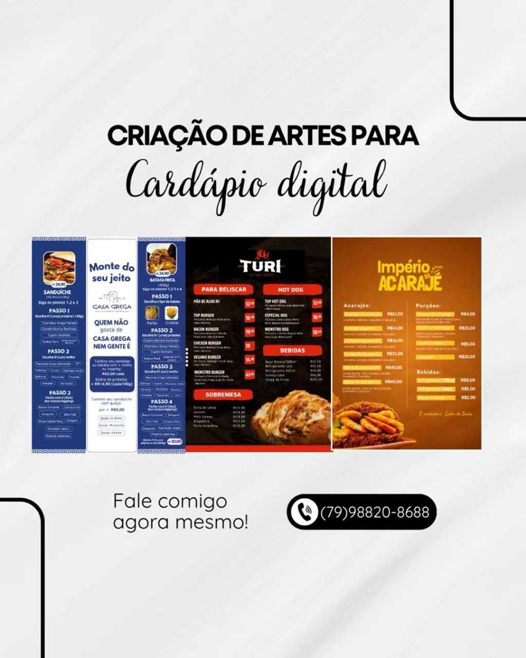 Criação de cardápio