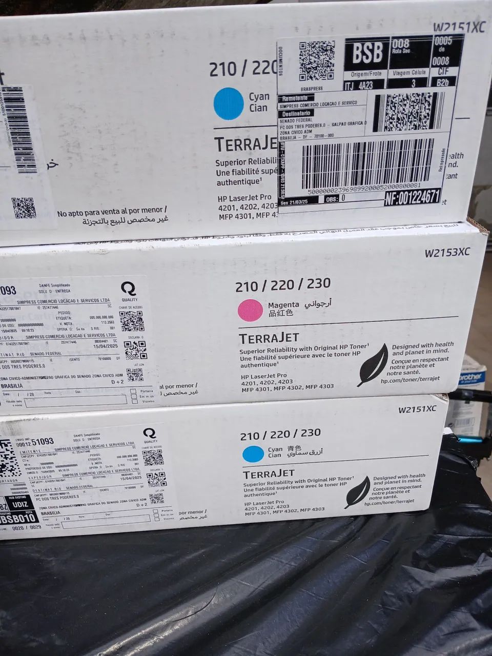 Toner HP 210/230/230 0riginal vazios.