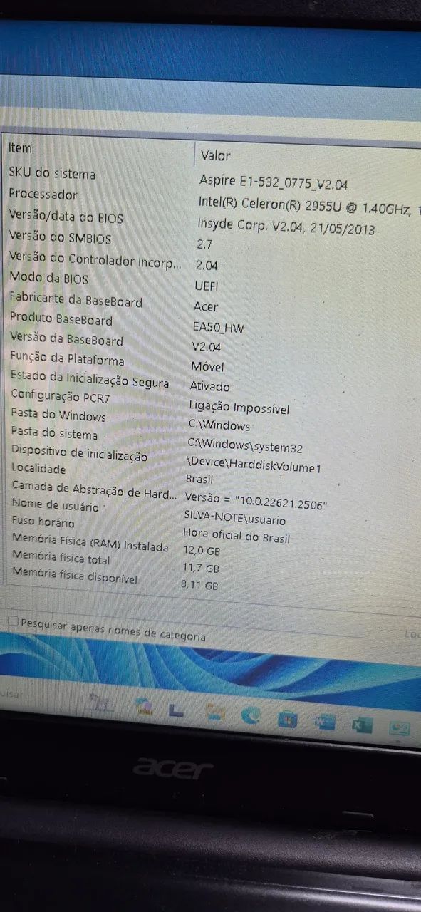 Notebook Acer com SSD de 240GB - Foto 4