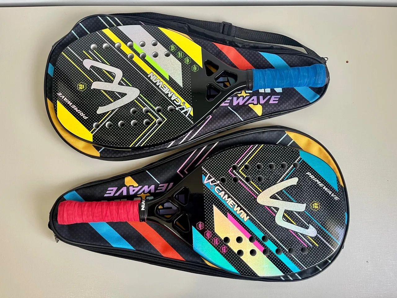 Raquetes Beach Tennis Camewin Primewave + capas - Foto 2