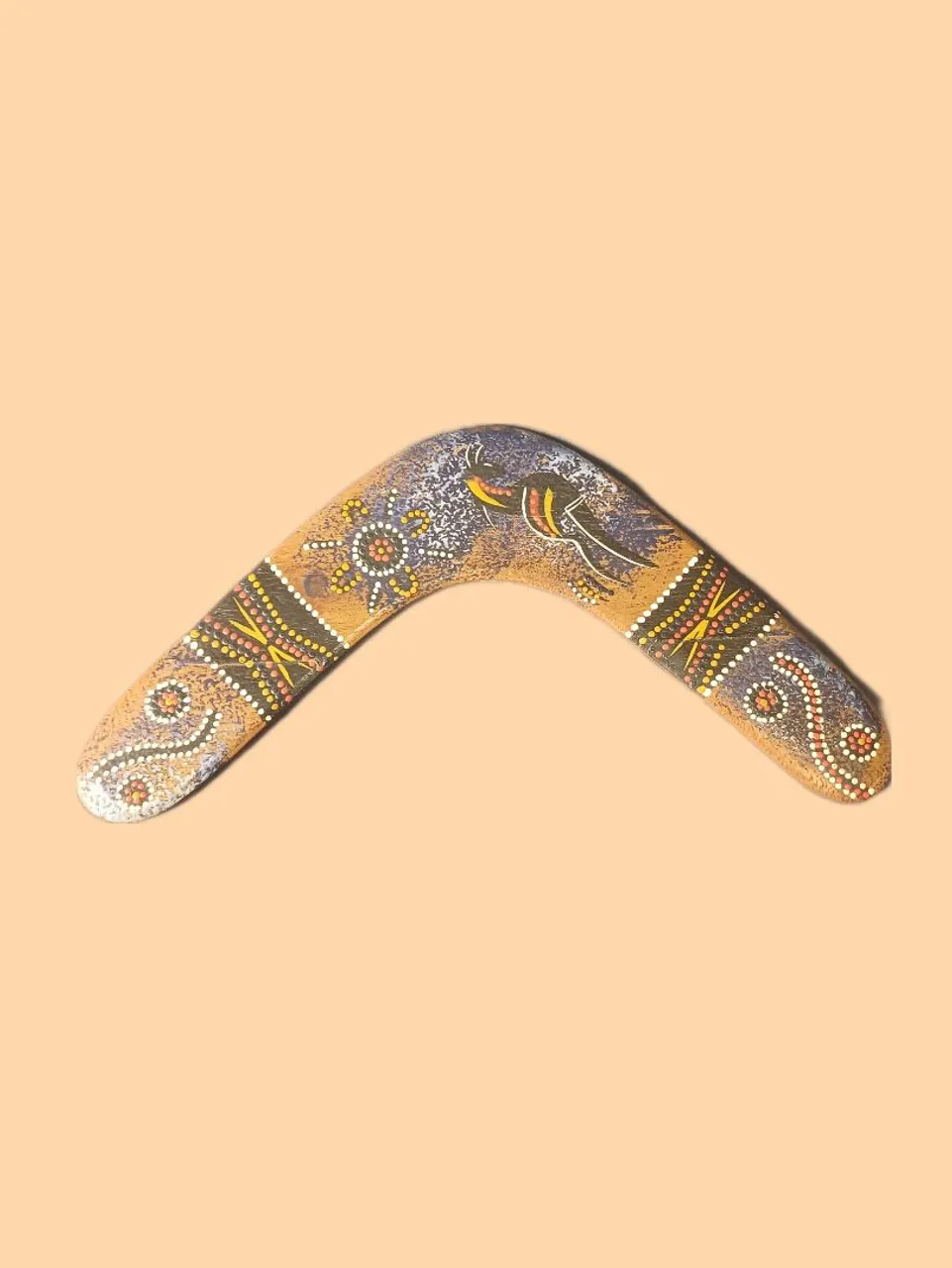 Boomerang decoração Origem Austrália 30 cm artesanato