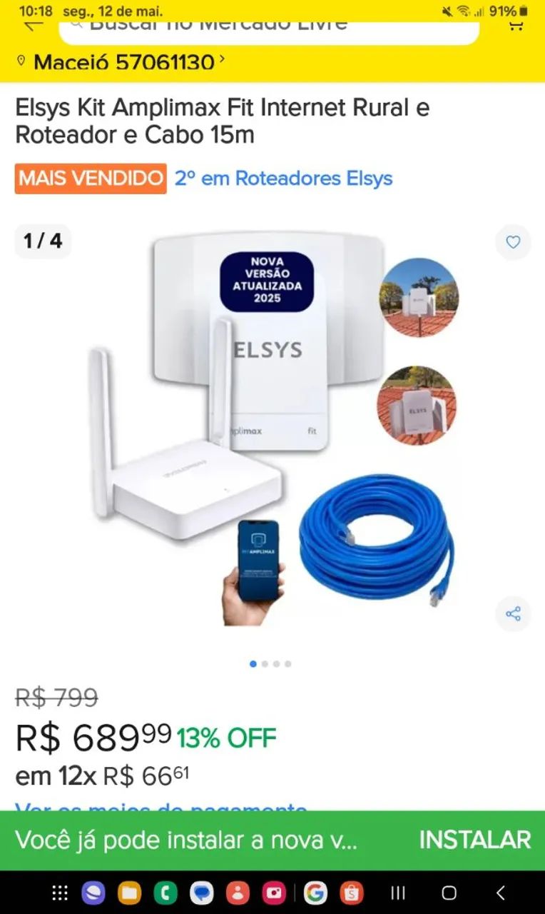 Roteador Elsys Amplimax fit Multilaser - Foto 4
