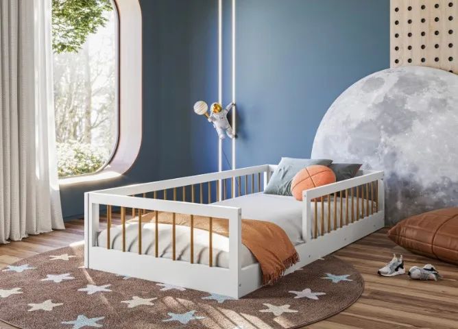 Cama Solteiro Tamanho Padrão Baixa com Grade. Produto Novo Direto de Fábrica P/Sua Casa.