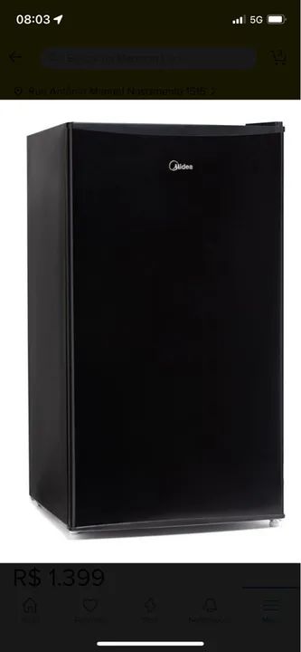 Geladeira Midea Frigobar 110 Litros - Nova na Caixa com NF