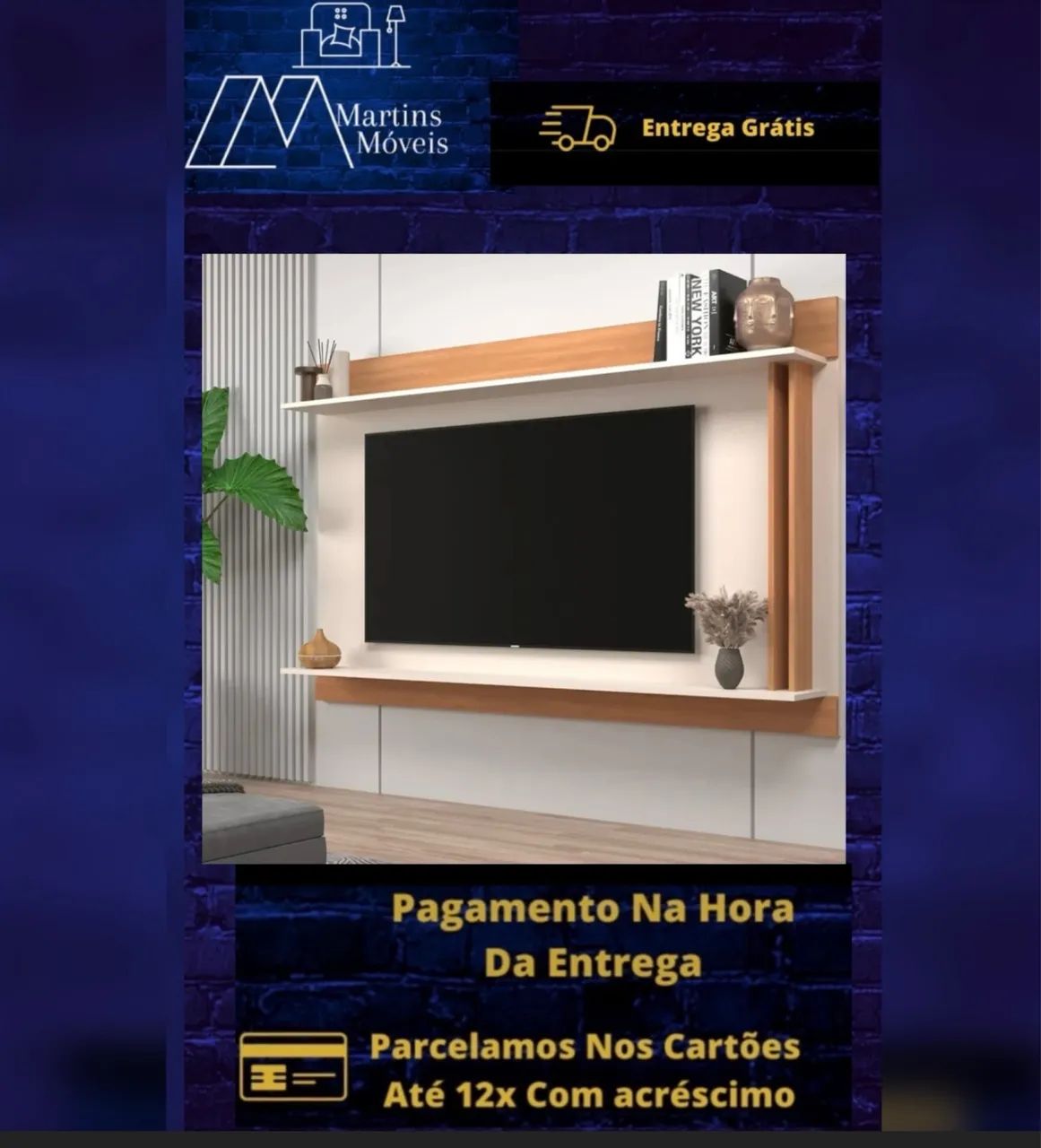 GRANDE PROMOÇÃO PAINEL TV 65 POLEGADAS NEW YORK ENTREGA GRÁTIS ACEITA CARTÃO.