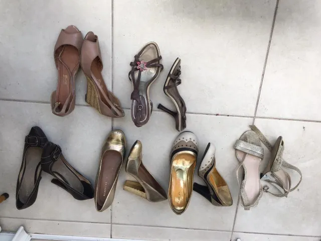 6 sapatos femininos de salto tamanho 37-39(luisa barcellos,santa lola,sonho dos pes...)