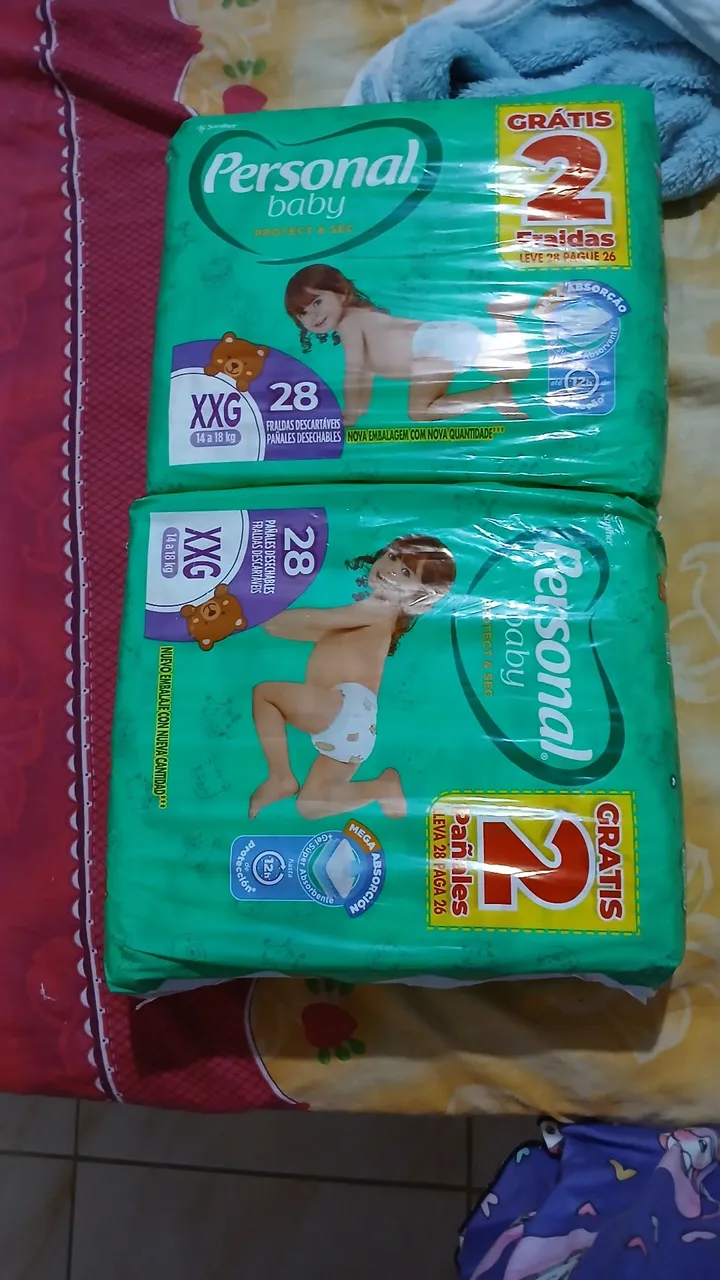Pacote de Fraldas Personal Baby XXG (28 unidades)