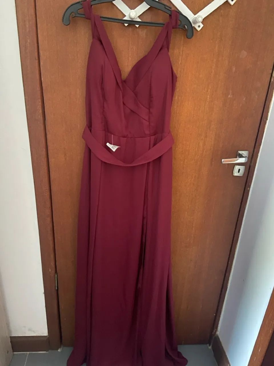Vestido Longo Bordô/Marsala
