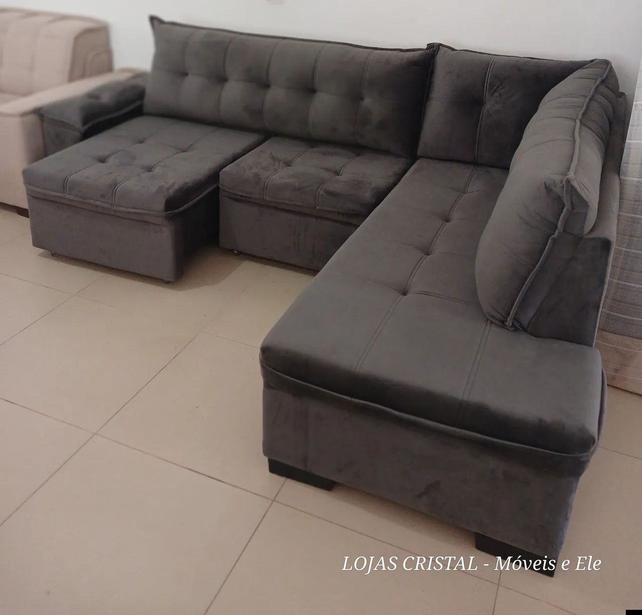 Sofá de Canto parcelamos no Carnê Cinza - Novo - Foto 2