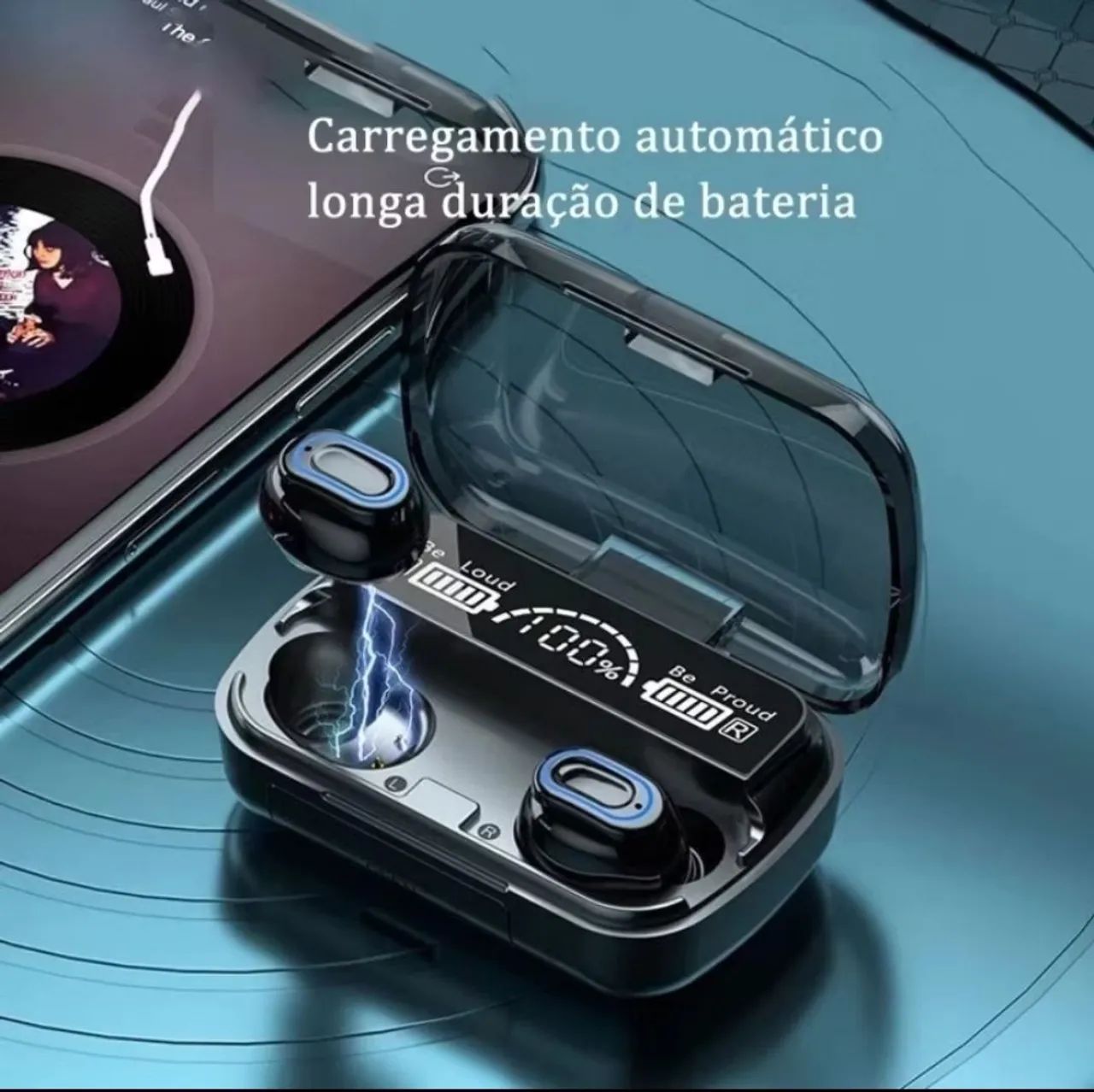 Fone de ouvido Bluetooth 5.3 - M10  - Foto 2