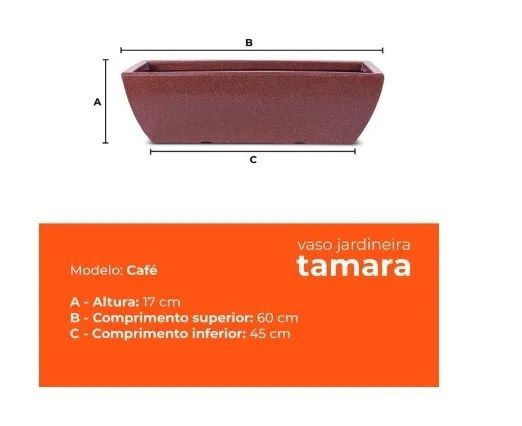 Vaso Jardineira Tamara Café 60 Terrano - Foto 3