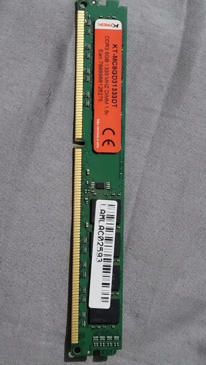 Memória RAM Kingston 8GB DDR3 1333MHz