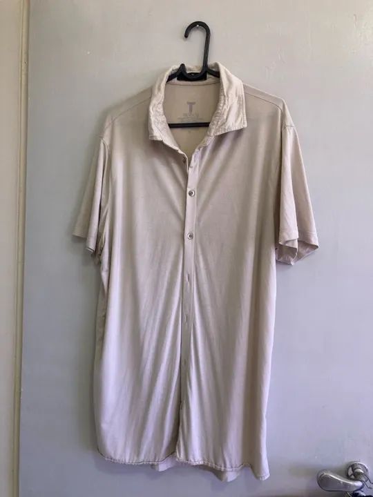 Camisa Social Bege - Tamanho M - Foto 4