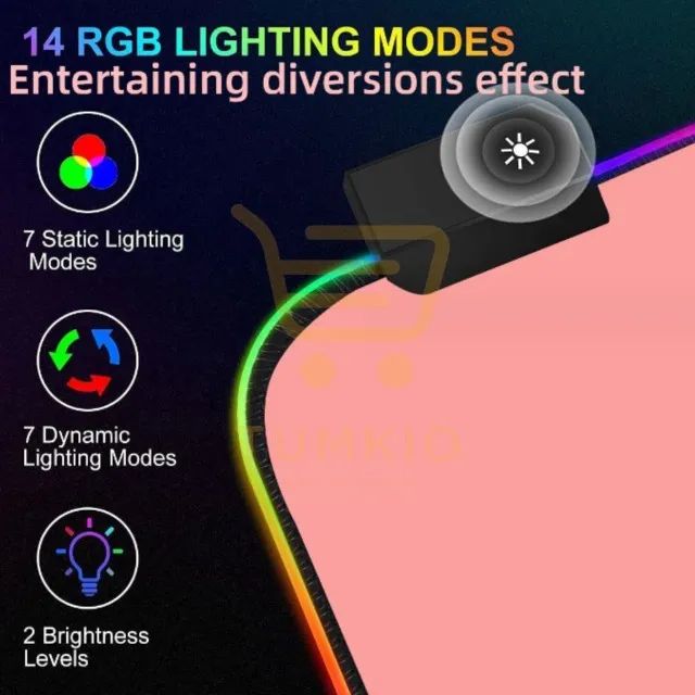 Mousepad gamer RGB ROSA 80X30 - Foto 5