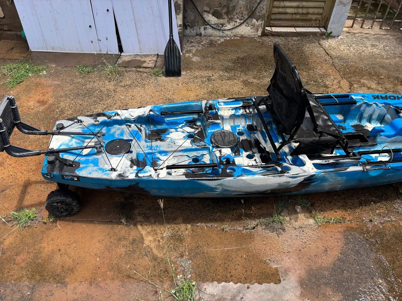 Caiaque thork com suporte pra motor eletrico ou gasolina com todos acessorios  - Foto 5