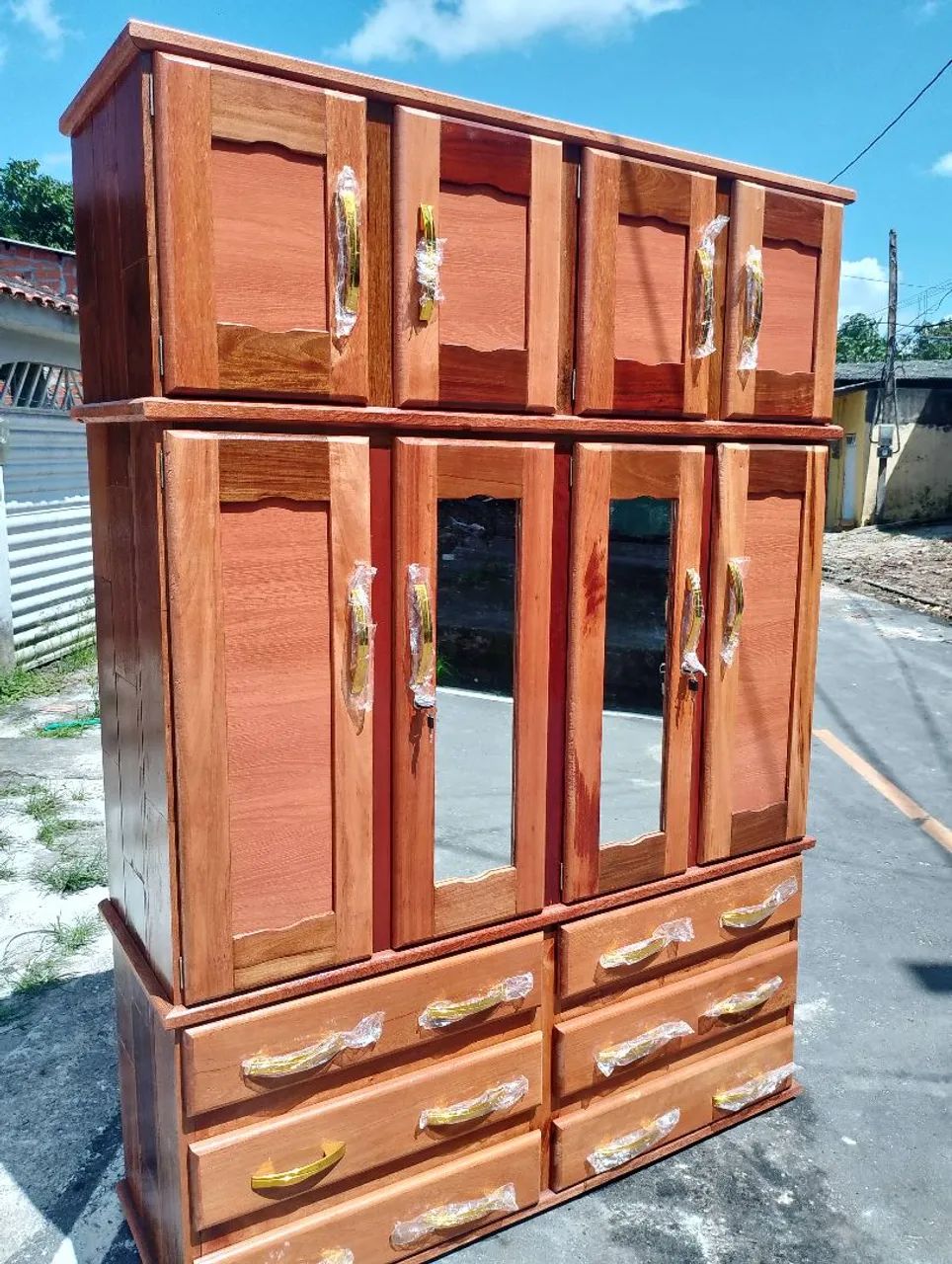 GUARDA ROUPA DE 4 PORTAS 90% MADEIRA - Foto 4
