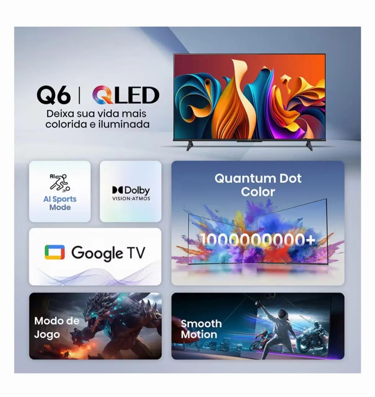 TV QLED 4K 55 Polegadas - Smart Google TV - Foto 5