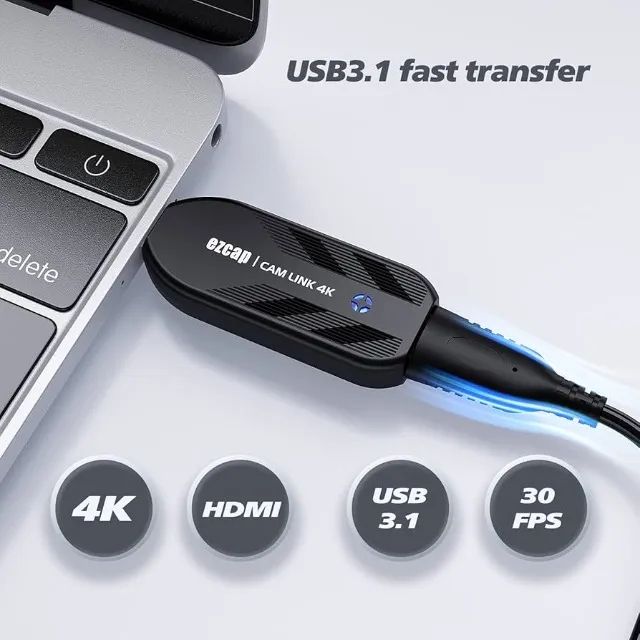 Placa de Captura Ezcap Cam Link 4K Real USB HDMI - Foto 2