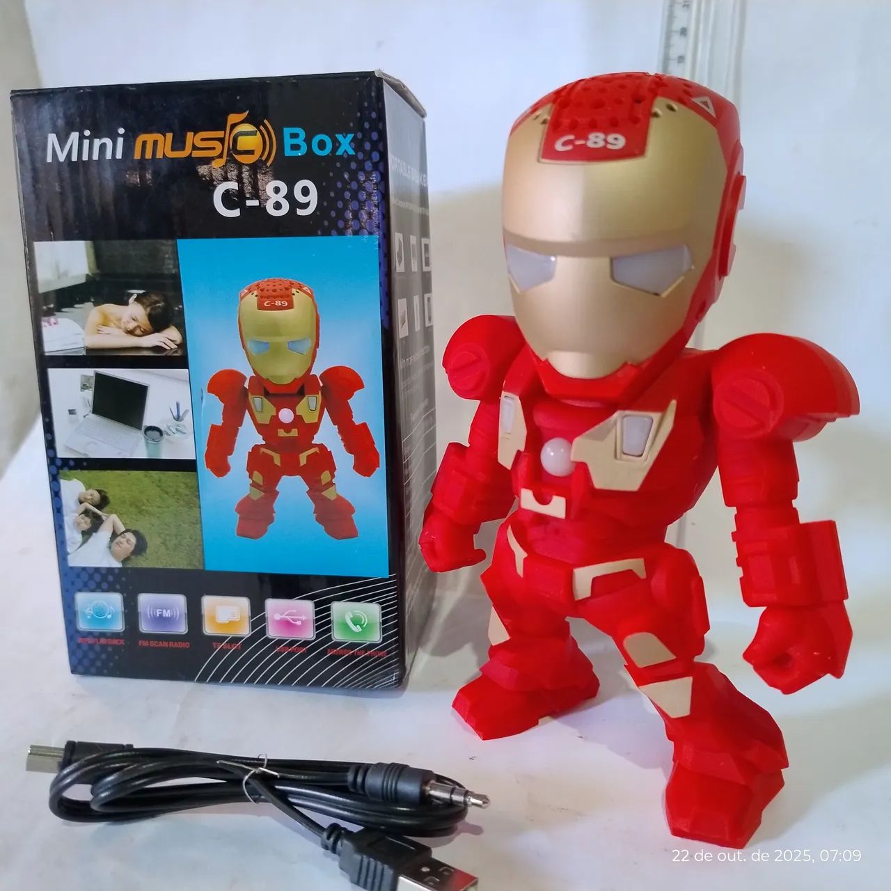 Caixa de som Marvel Homem de Ferro. Novo. - Foto 4