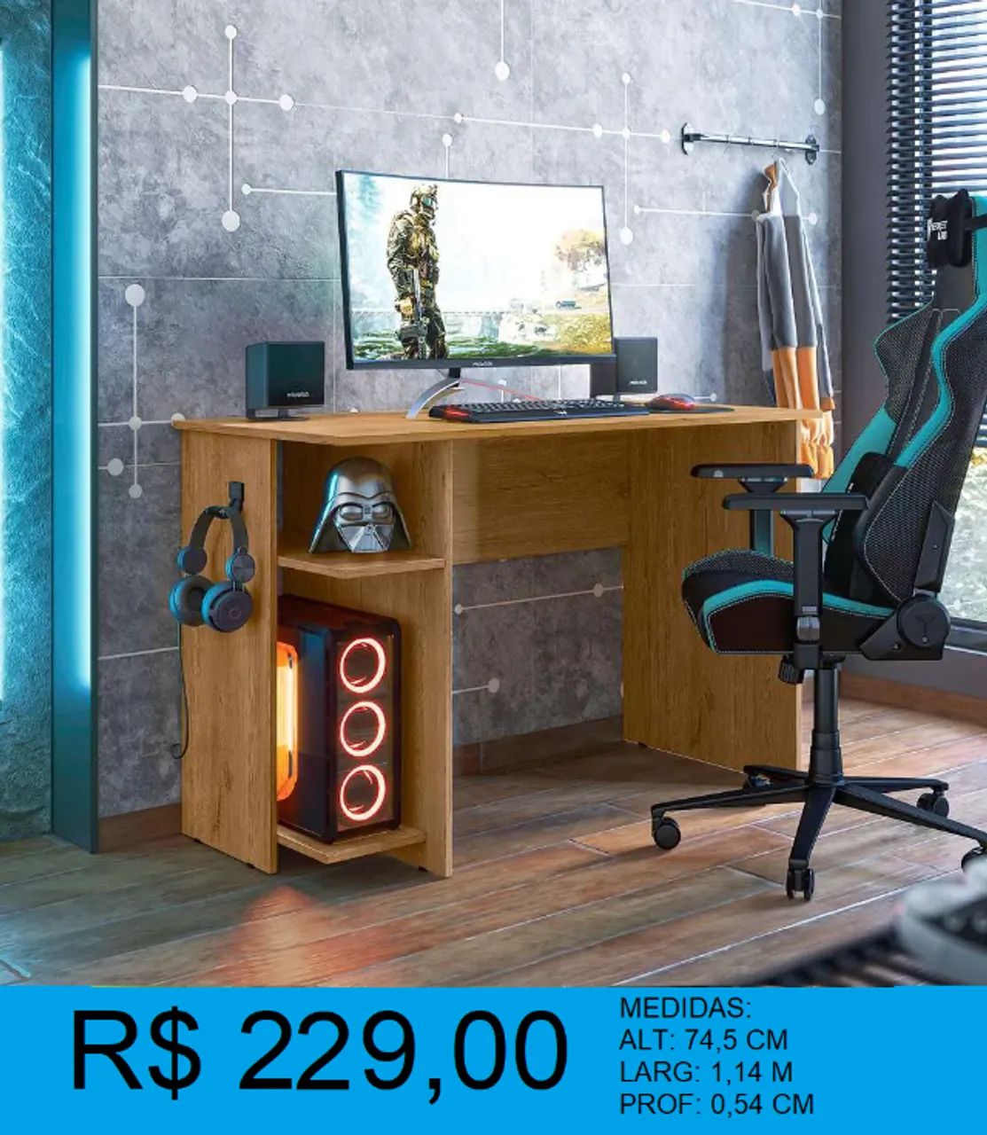 ESCRIVANINHA GAMER-NOVIDADE-COM UM PRODUTO DE SUPER QUALIDADE! - Foto 4