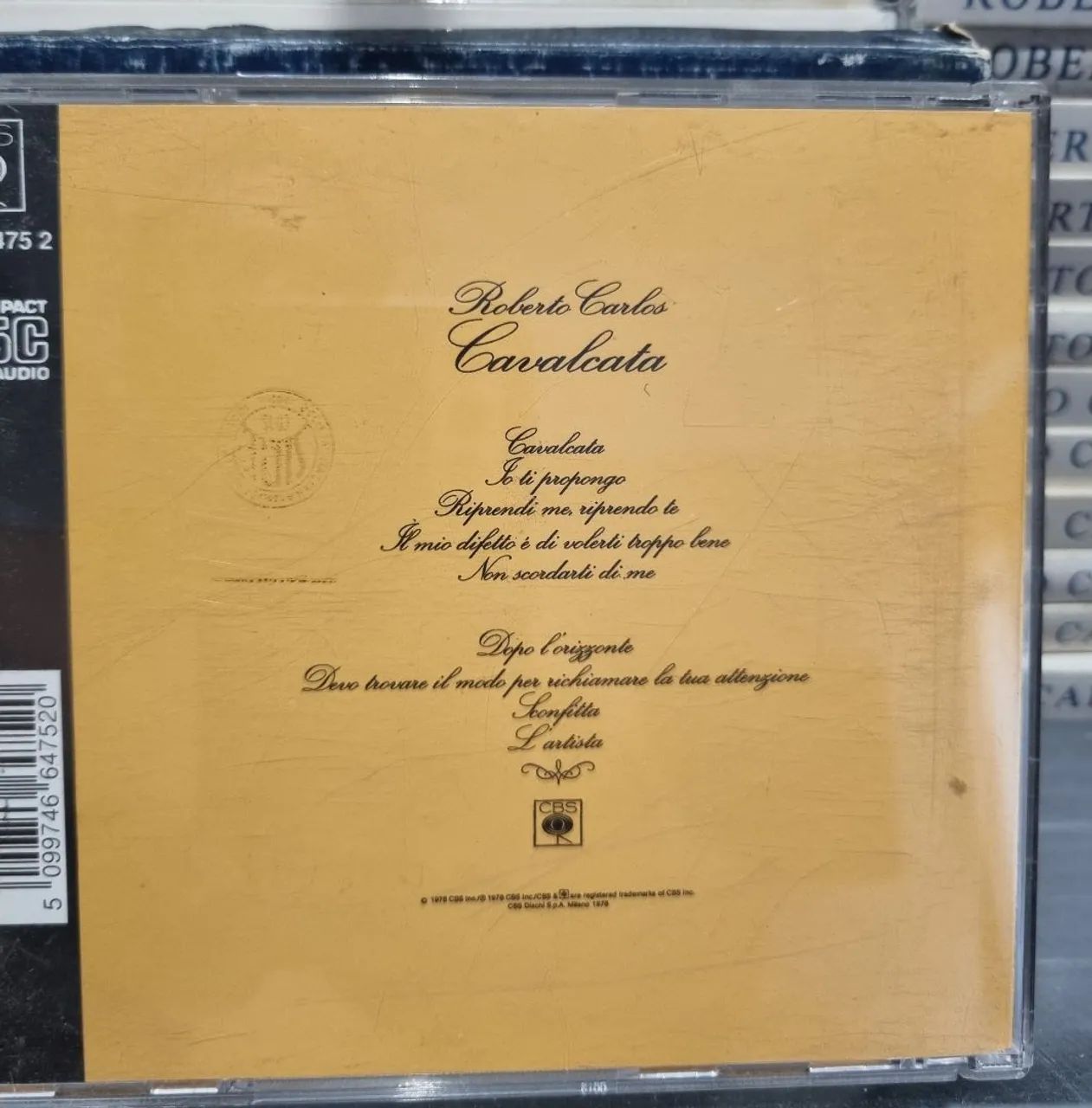 CD Cavalcata Roberto Carlos Itália 1979 Raro CBS - Foto 2