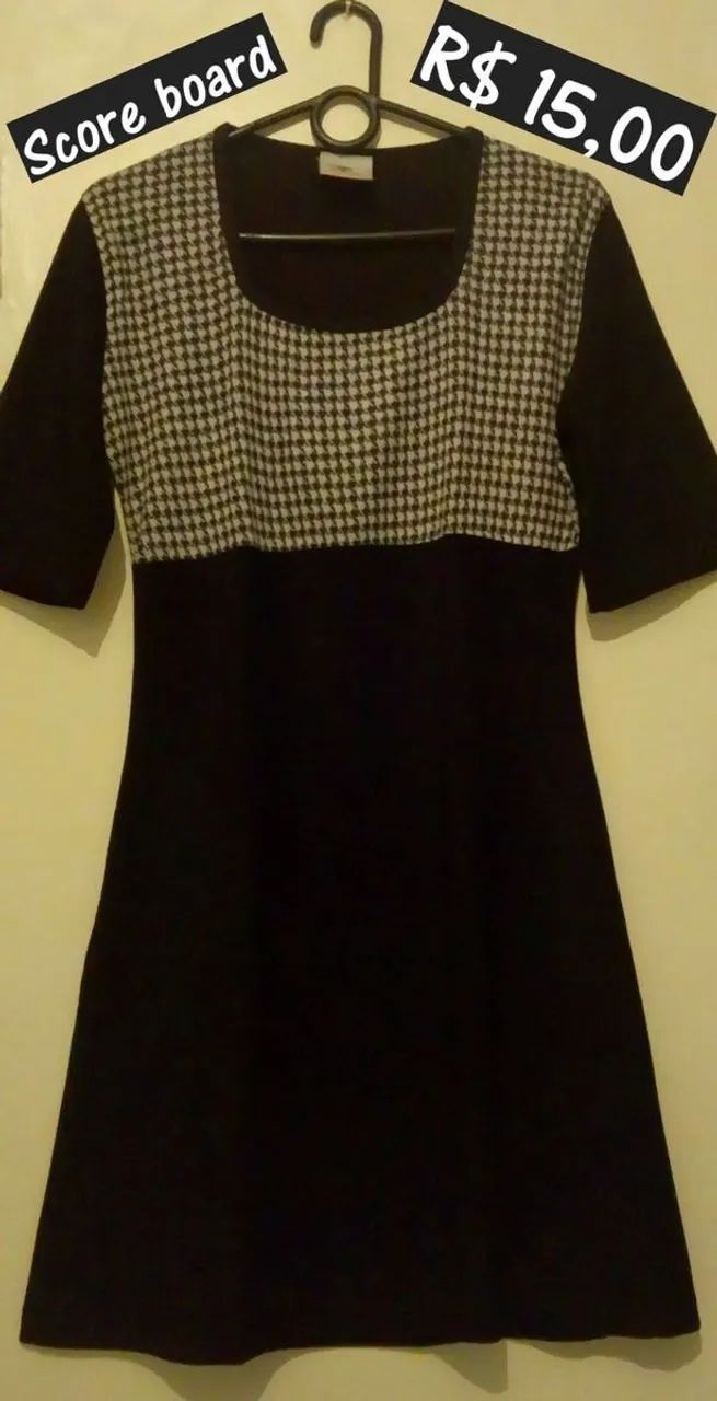Vestido Score board Preto