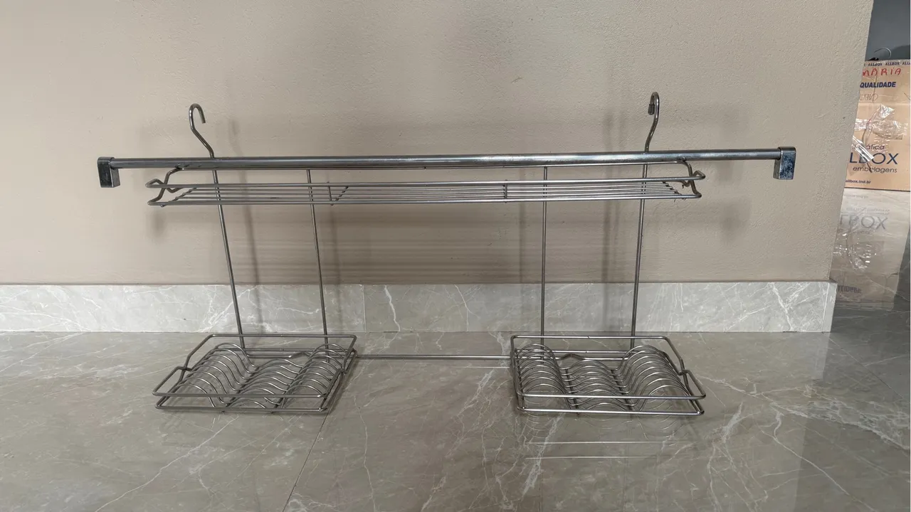 Escorredor de louças aço INOX 1m de varão