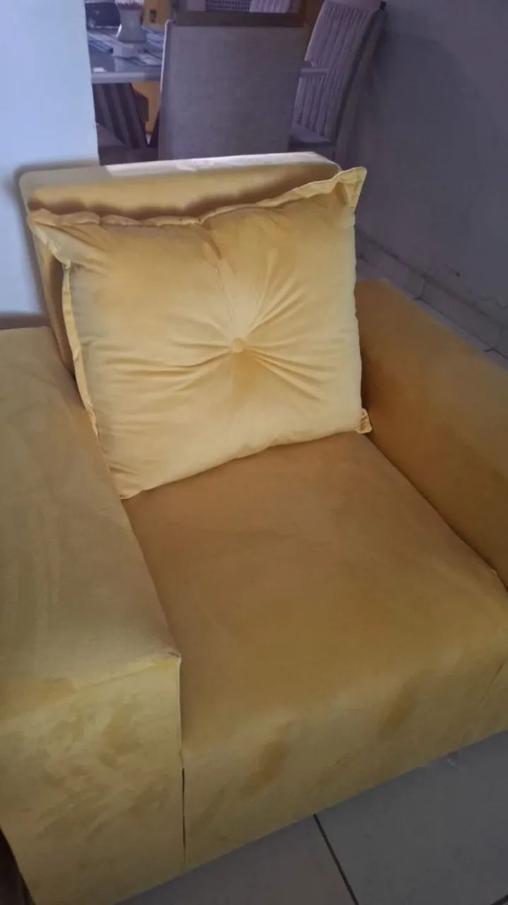 Poltrona  1 lugar + puff + almofada - Foto 3