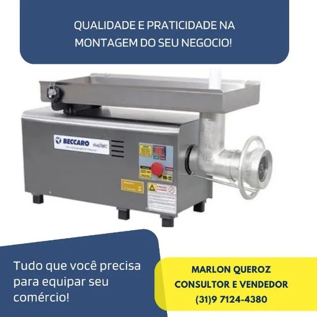 Picador Moedor de Carne Inox Boca 22 Beccaro