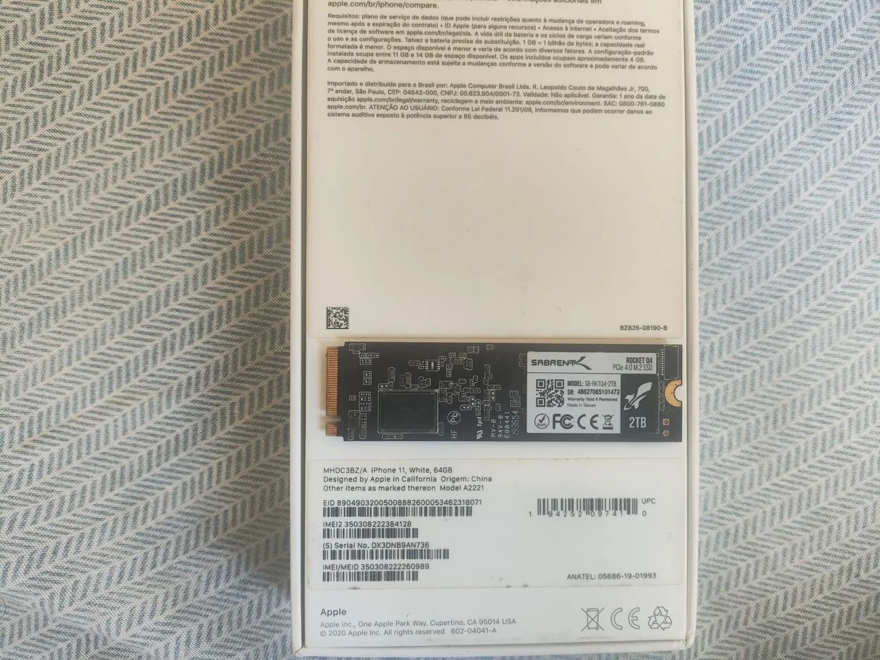 SSD NVME 4.0 2TB SABRENT ROCKET Q4