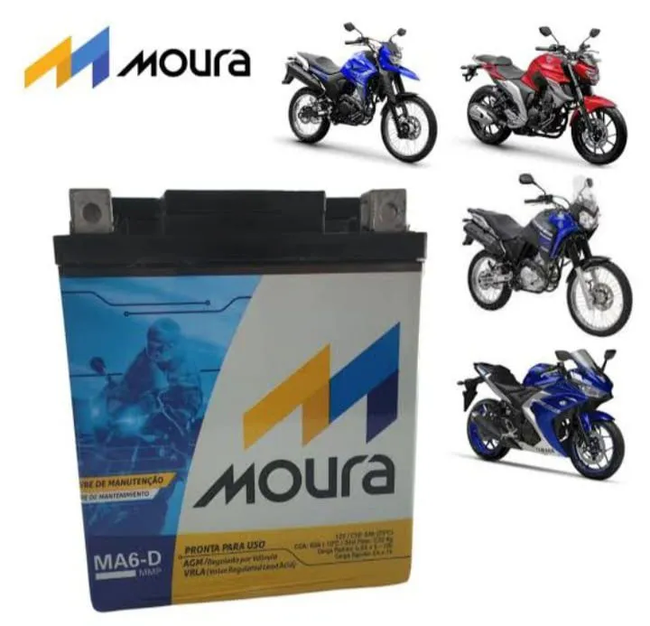 Bateria Moura MA6-D - Pronta para Uso