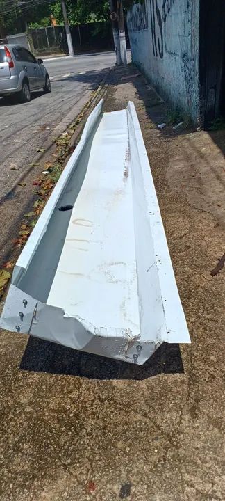 ( R$60,00 O METRO )  CALHA DE 50CM LARGURA CHAPA GROSSA  PINTADAS ELETROSTÁTICA BRANCA 