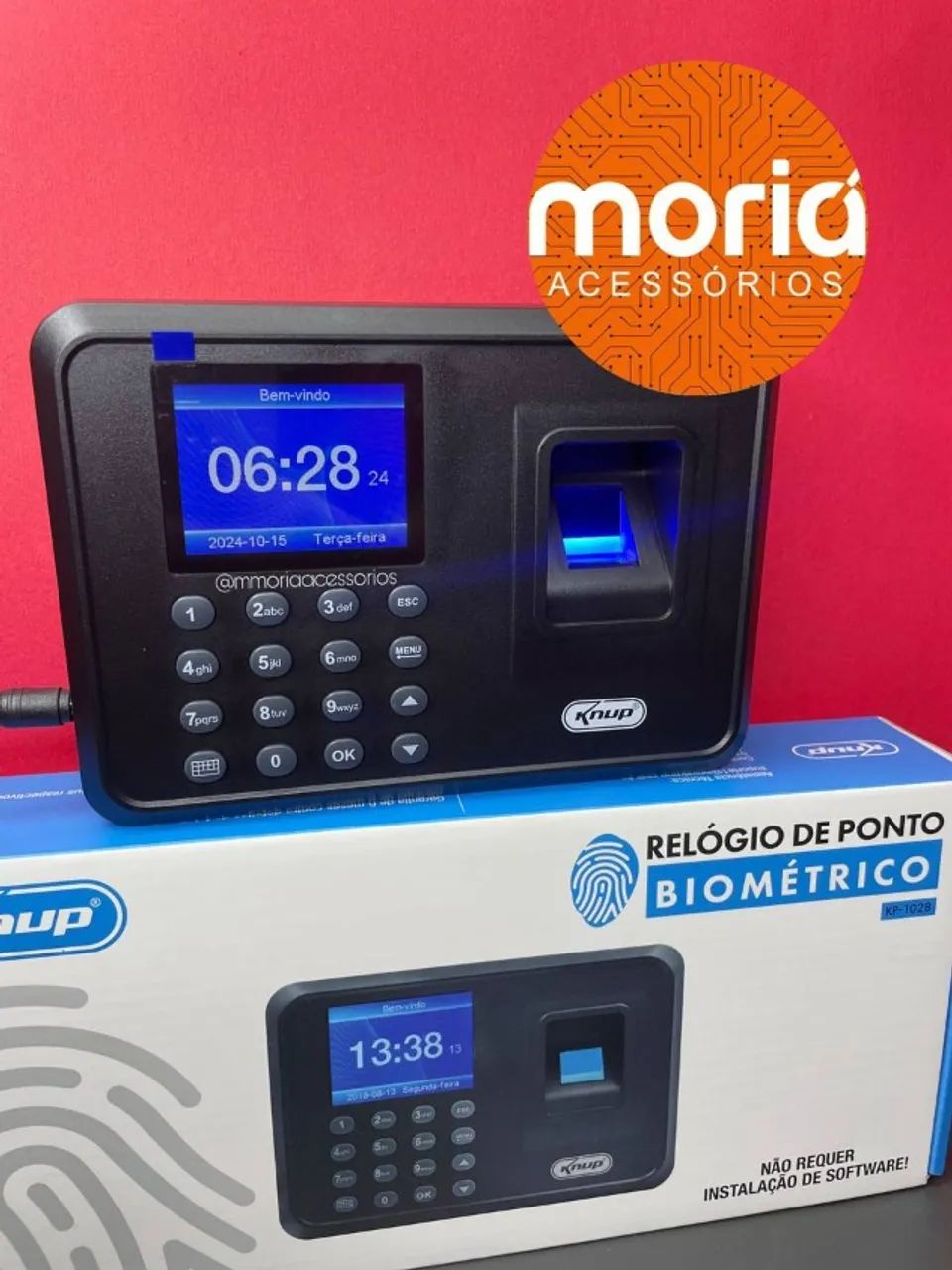 Relógio De Ponto Biométrico Eletrônico Impressão Digital - Foto 2