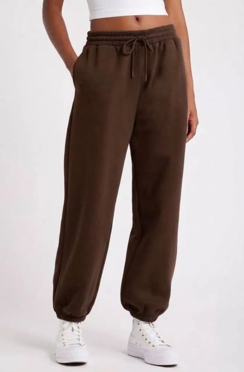 Calça Moletom Flanelada Com Bolso