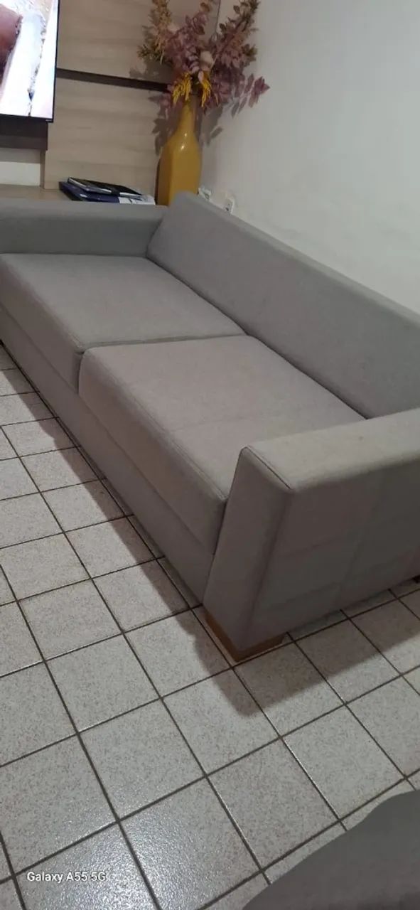 Sofá em linho 3 lugares  - Foto 2