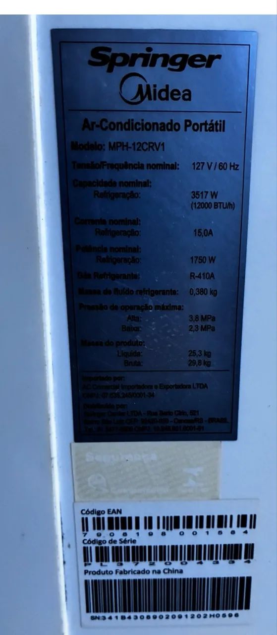 Ar condicionado portátil 12BTU Sprit  - Foto 5