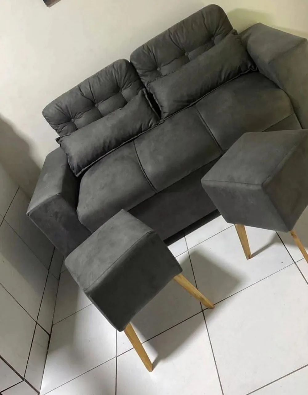 Kit de sofá completo muito confortável e elegância  - Foto 5