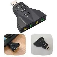 Placa De Som Usb Adaptador Áudio 7.1 C/ P2 P3 Pc Notebook - Foto 2