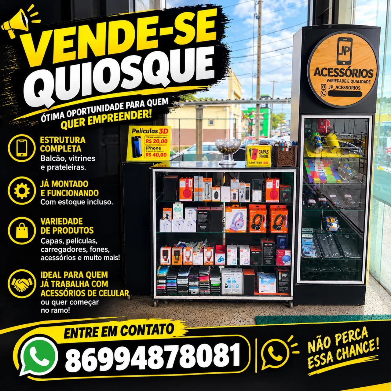 VENDE-SE QUIOSQUE ESTRUTURA COMPLETA COM TUDO FUNCIONANDO 