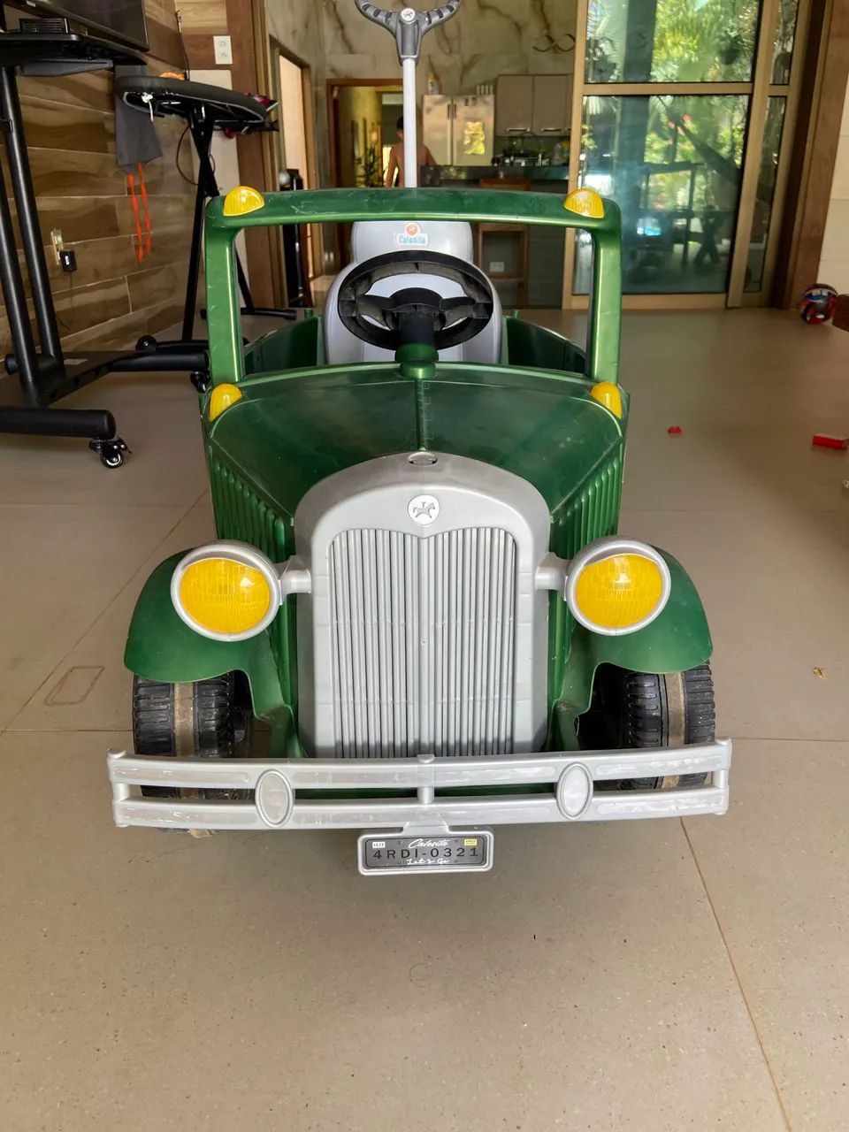 Carrinho de Passeio e Pedal Infantil Calesita calhambek Verde 