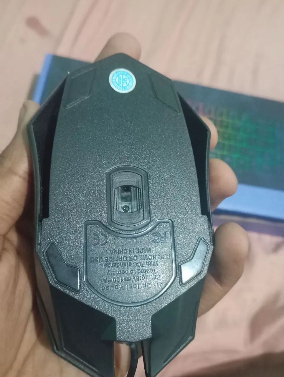Teclado com fio, mais mouse e adaptador para celular  - Foto 2