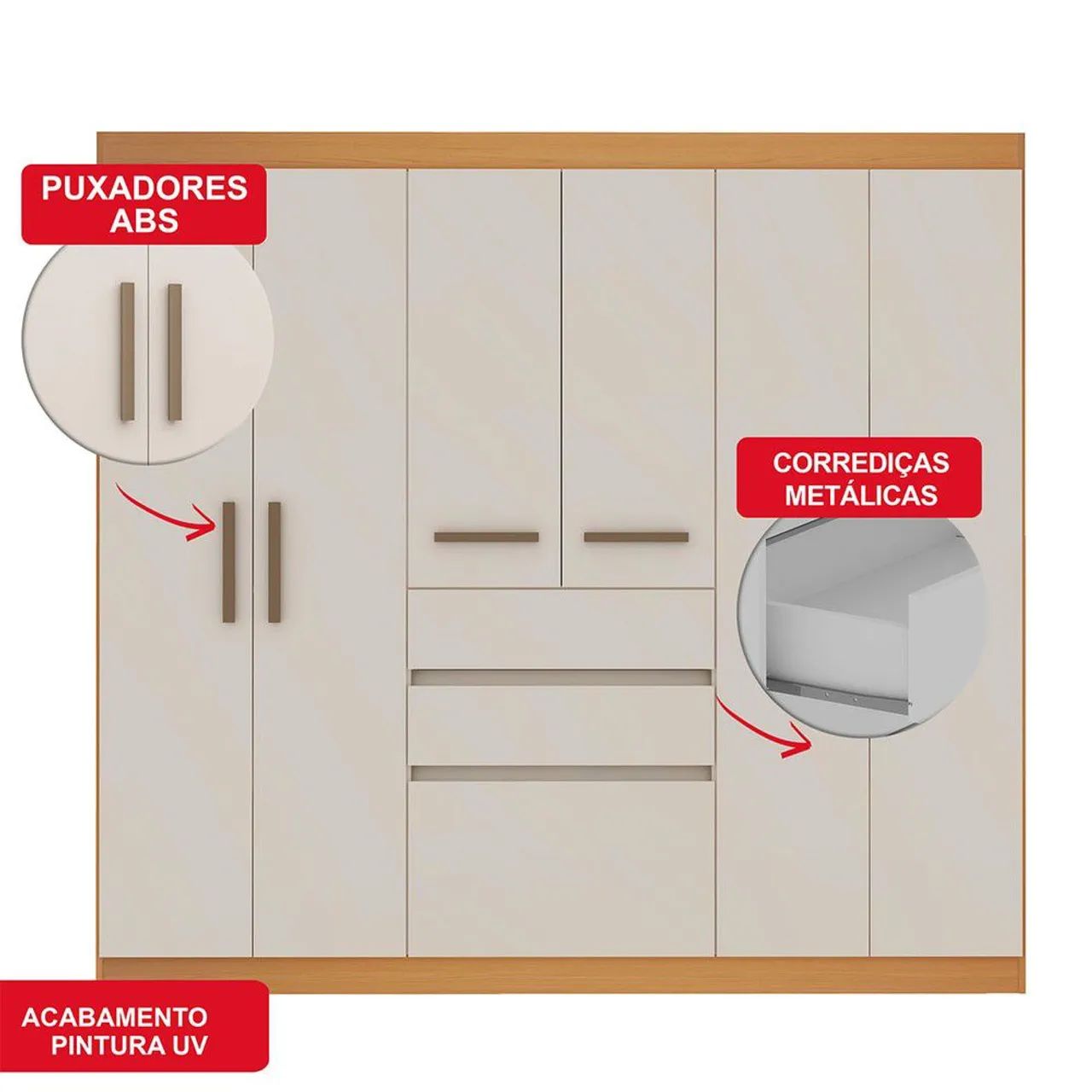 Guarda roupa com 7 portas de EM ESTOQUE) - Foto 2
